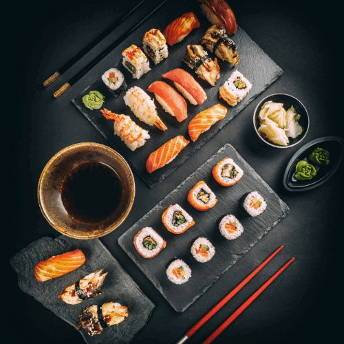 SUSHI CLASS -

Learn how to make 5 different types of Sushi in this 
CLICK HERE - OFFER - FROM JUST £50